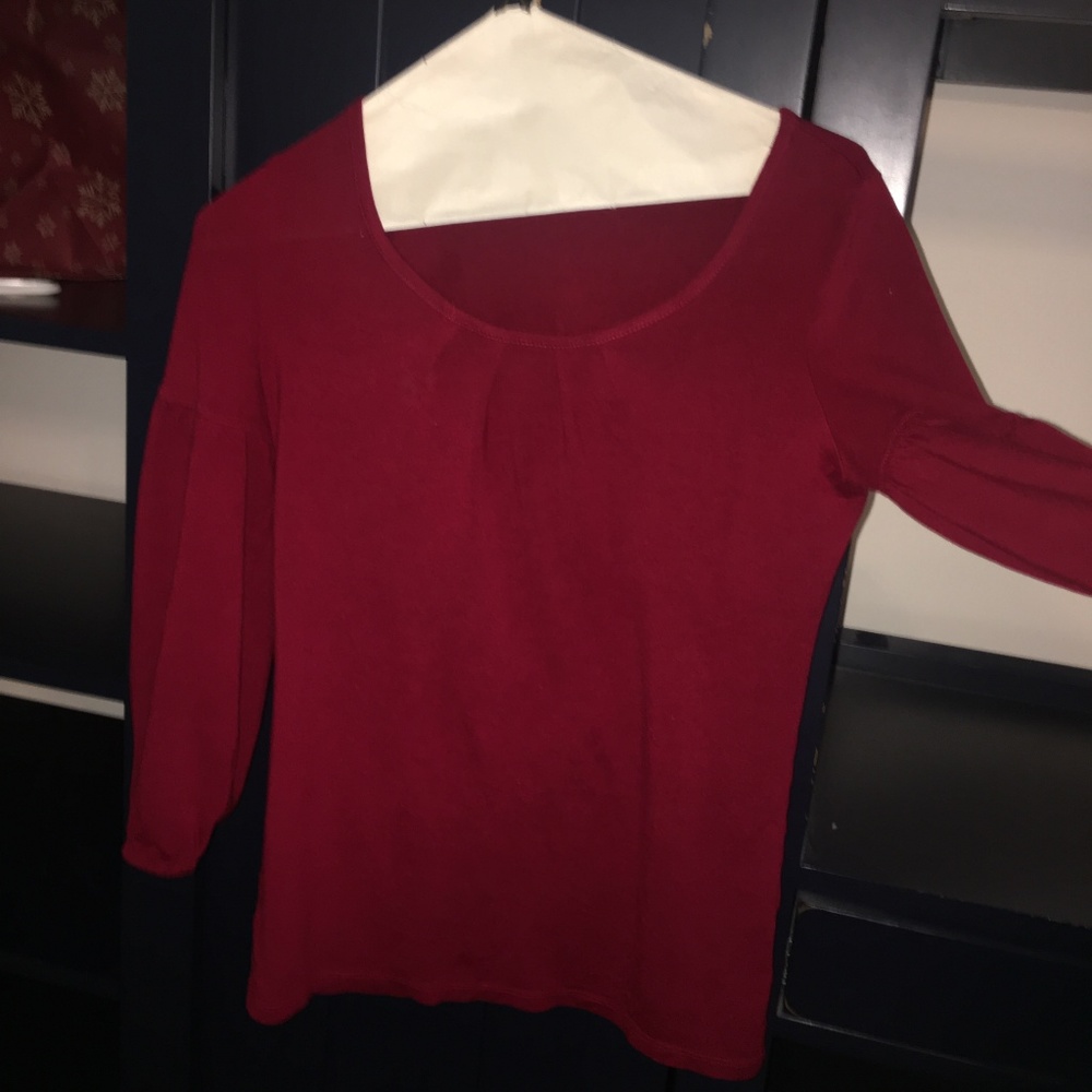 Talbot's Scallop neck blouse Sz P